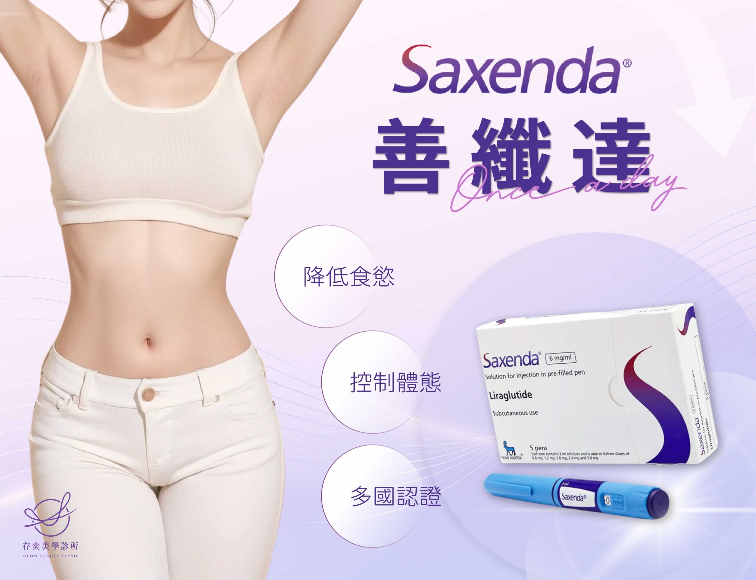saxenda善纖達®注射液俗稱減重筆幫助脂肪代謝調節降低飢餓感_小